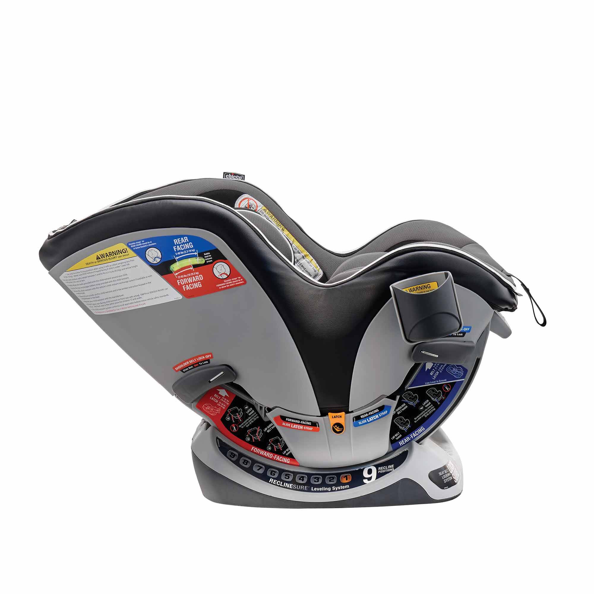 Chicco NextFit Zip Convertible Carseat - Carbon (0-29kg)